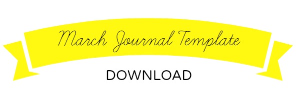 March Journal Printable Download