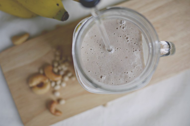 Banana Cashew Soy Milk Smoothie // Mono+Co