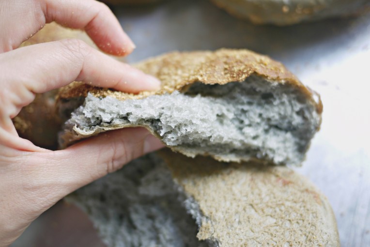 Charcoal Potato Grated Cheese Buns // Mono+Co