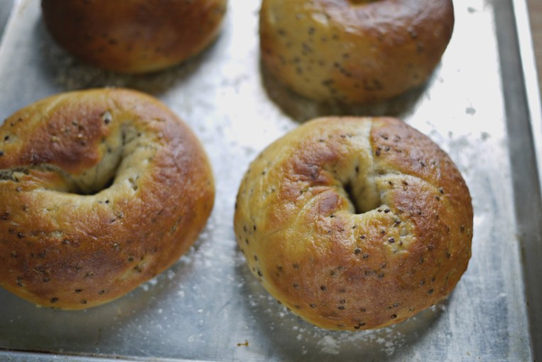 Natural Starter Taro Chia Seeds Bagels // Mono + Co