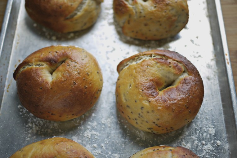 Natural Starter Taro Chia Seeds Bagels // Mono + Co